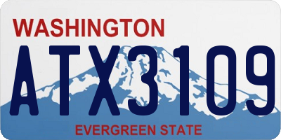 WA license plate ATX3109