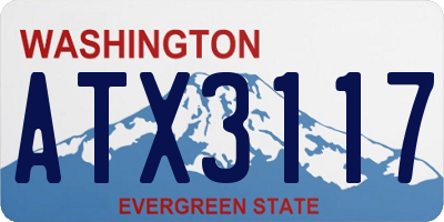 WA license plate ATX3117