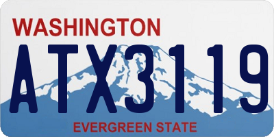 WA license plate ATX3119