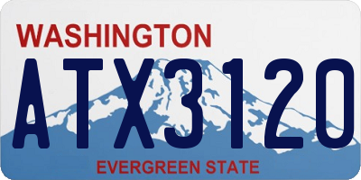 WA license plate ATX3120