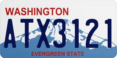 WA license plate ATX3121