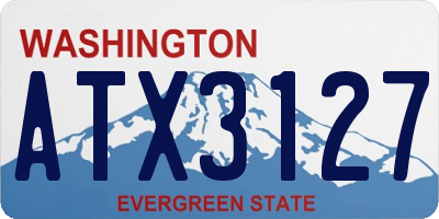 WA license plate ATX3127