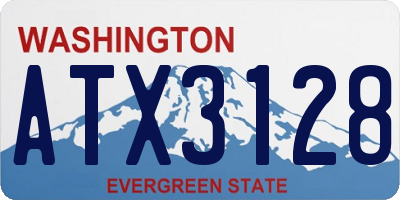 WA license plate ATX3128