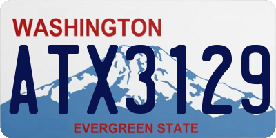WA license plate ATX3129