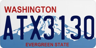WA license plate ATX3130