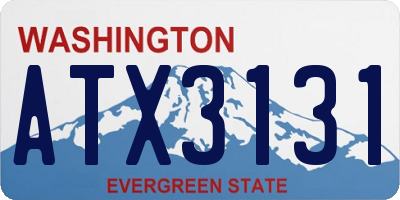 WA license plate ATX3131
