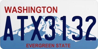 WA license plate ATX3132