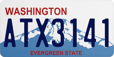 WA license plate ATX3141