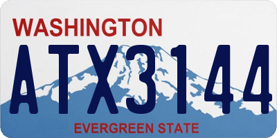 WA license plate ATX3144