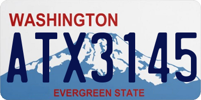 WA license plate ATX3145