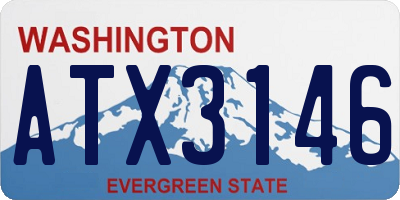 WA license plate ATX3146