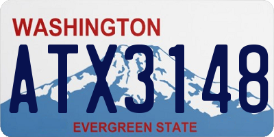 WA license plate ATX3148