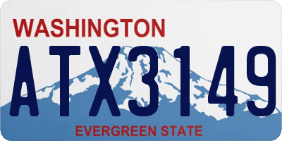 WA license plate ATX3149