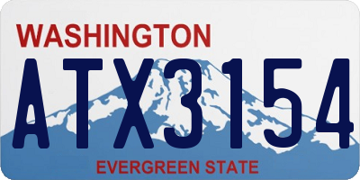 WA license plate ATX3154