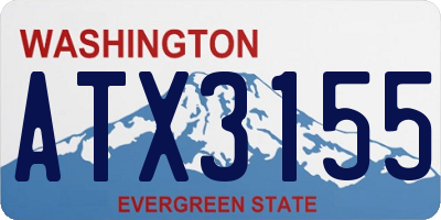 WA license plate ATX3155