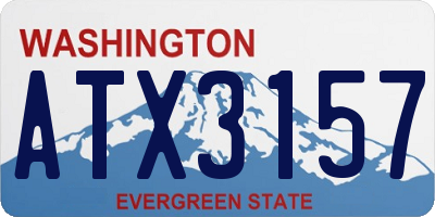 WA license plate ATX3157