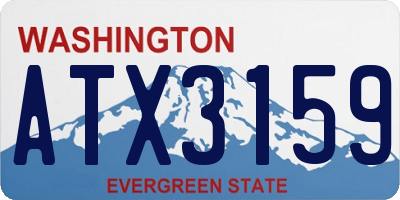 WA license plate ATX3159
