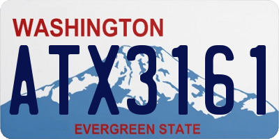 WA license plate ATX3161