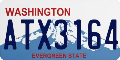 WA license plate ATX3164
