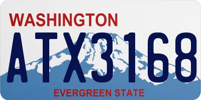 WA license plate ATX3168