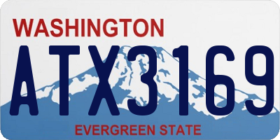 WA license plate ATX3169