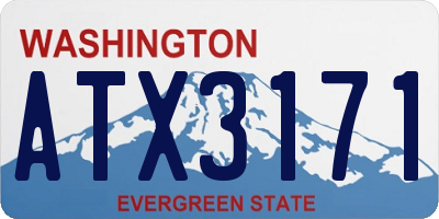 WA license plate ATX3171