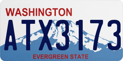 WA license plate ATX3173