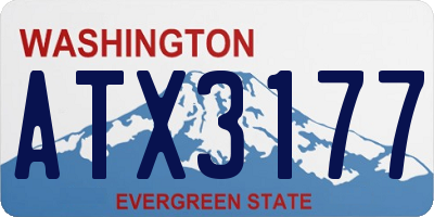 WA license plate ATX3177