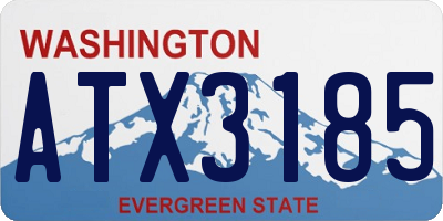 WA license plate ATX3185