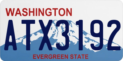 WA license plate ATX3192