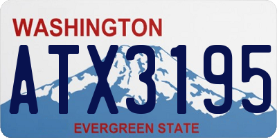 WA license plate ATX3195