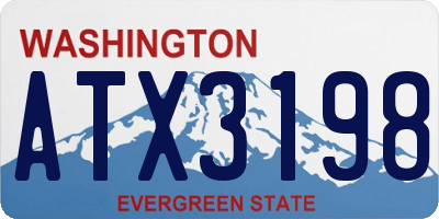 WA license plate ATX3198