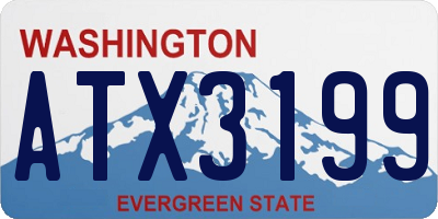 WA license plate ATX3199