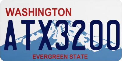 WA license plate ATX3200