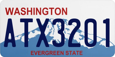 WA license plate ATX3201