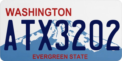WA license plate ATX3202