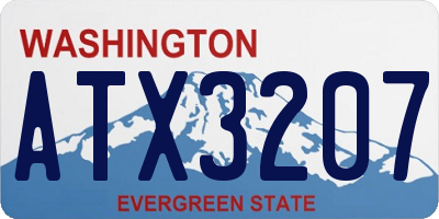 WA license plate ATX3207