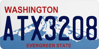 WA license plate ATX3208