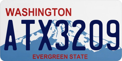WA license plate ATX3209