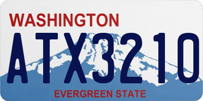 WA license plate ATX3210