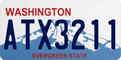 WA license plate ATX3211