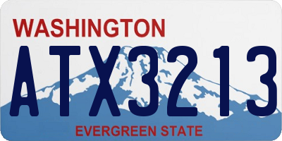 WA license plate ATX3213