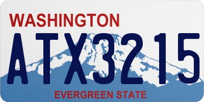 WA license plate ATX3215