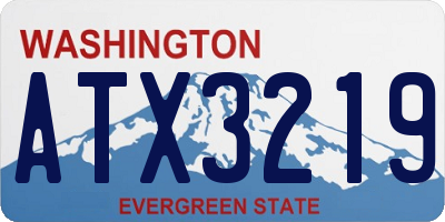 WA license plate ATX3219