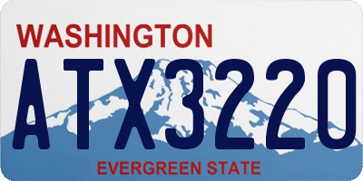 WA license plate ATX3220