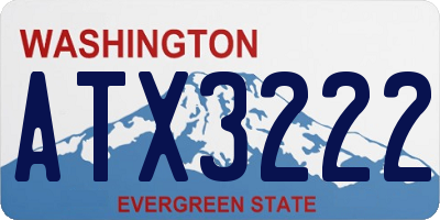 WA license plate ATX3222