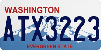 WA license plate ATX3223