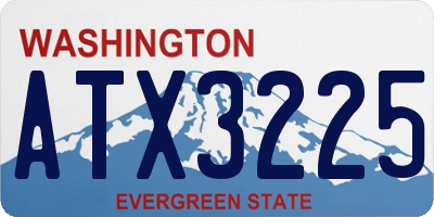 WA license plate ATX3225