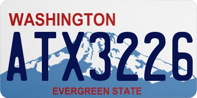WA license plate ATX3226