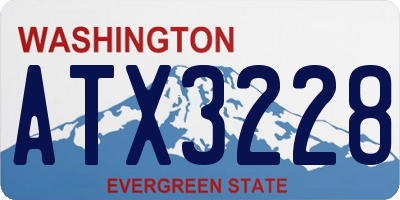 WA license plate ATX3228
